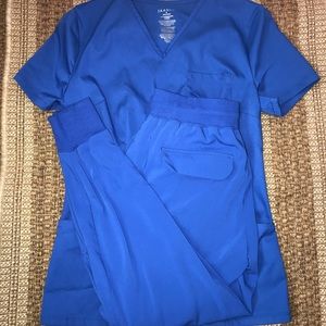 Jaanuu Scrubs Set Royal Blue S/PS